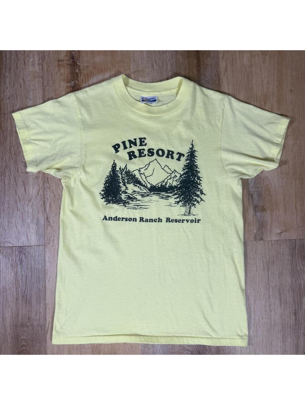 80s Pine Resort Anderson Ranch Reservoir Tee – Yellow (M)
